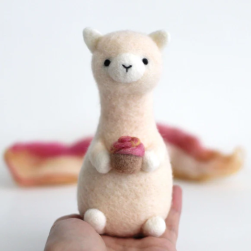 DIY Felting Alpaca with Cupcake Kit | Alberta Bead Store