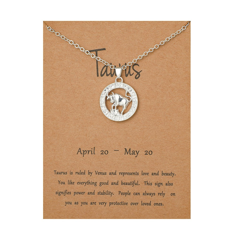 Zodiac Sign Constellation Pendants Necklace - Premium Necklace from Crystals and Sun Signs Co - Shop now at Crystals and Sun Signs Co