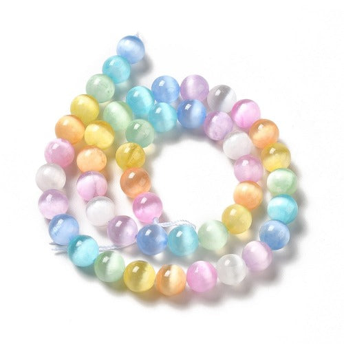 Selenite Rainbow Gemstone Bead - Crystals and Sun Signs