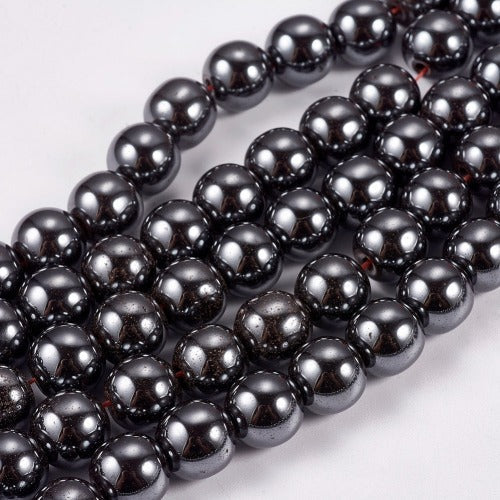 Hematite Black Gemstone Bead | Alberta Bead Store