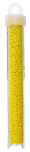 Czech Seed Beads 10/0 Opaque Lemon Yellow - Alberta Bead Store