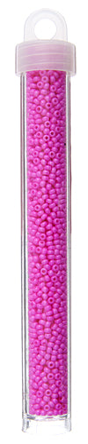 Czech Seed Beads 10/0 Opaque Dyed Hot Pink - Alberta Bead Store