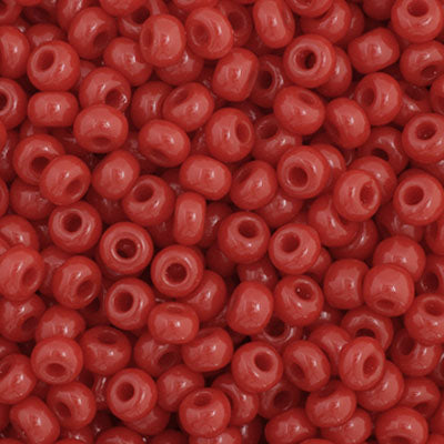 Czech Seed Bead 11/0 Opaque Dark Red - Alberta Bead Store