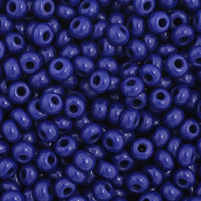 Czech Seed Bead 11/0 Vial Opaque Dark Royal Blue - Alberta Bead Store