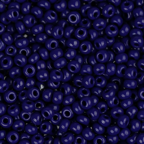 Czech Seed Bead 11/0 Opaque Dark Royal Blue - Alberta Bead Store