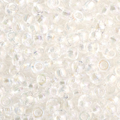 Czech Seed Bead 11/0 Vial Transparent Crystal AB - Alberta Bead Store