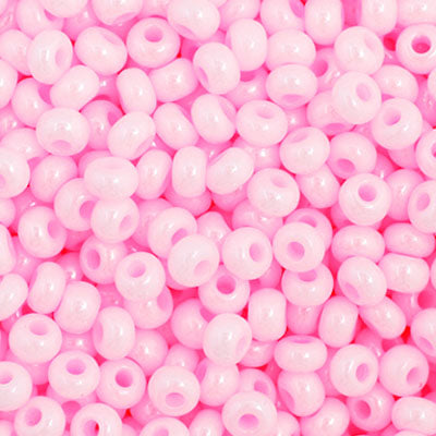 Czech Seed Bead 11/0 Vial Opaque Pink Dyed - Alberta Bead Store