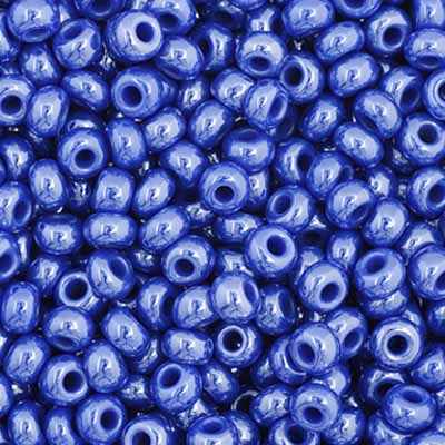 Czech Seed Bead 11/0 Vial Opaque Royal Blue Luster - Alberta Bead Store