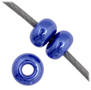 Czech Seed Bead 11/0 Vial Opaque Royal Blue Luster - Alberta Bead Store