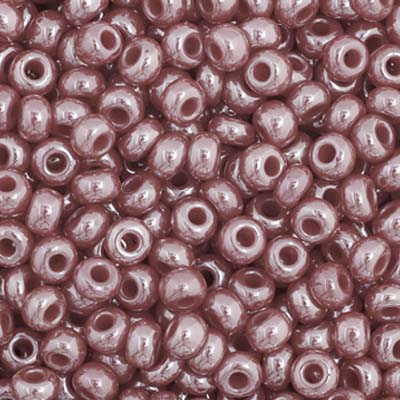 Czech Seed Bead 11/0 Opaque Red Luster - Alberta Bead Store
