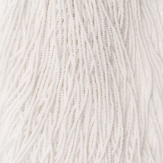 Czech Seed Bead 11/0 Hank Opaque White Matt