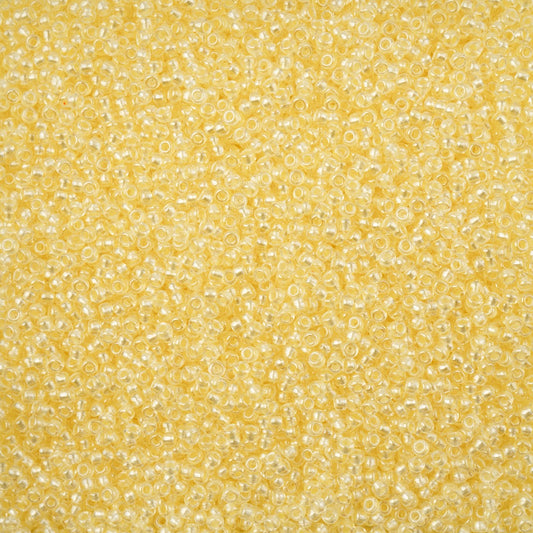 Czech Seed Bead 11/0 Crystal Terra-Light Pearl Line Luster