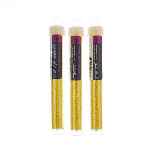 Czech Seed Bead 11/0 Terra Intensive Yellow Matt - Alberta Bead Store