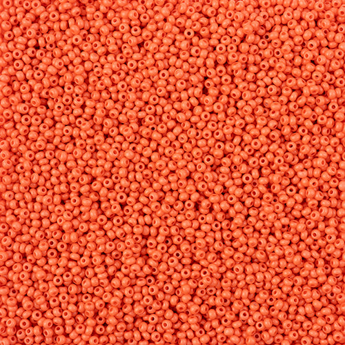 Czech Seed Bead 11/0 Vial Terra Intensive Orange Matt - Alberta Bead Store