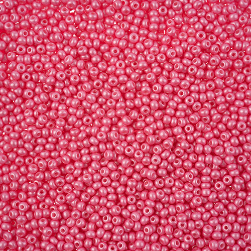 Czech Seed Bead 11/0 Vial PermaLux Dyed Chalk Light Pink - Alberta Bead Store