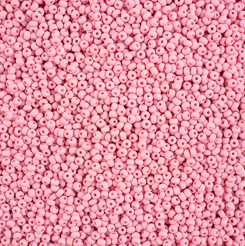 Czech Seed Bead 11/0 PermaLux Dyed Chalk Light Pink Matt