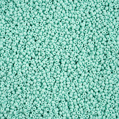 Czech Seed Bead 11/0 PermaLux Dyed Chalk Mint Matt