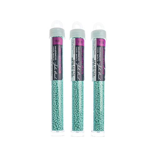 Czech Seed Bead 11/0 Vial PermaLux Dyed Chalk Mint - Alberta Bead Store