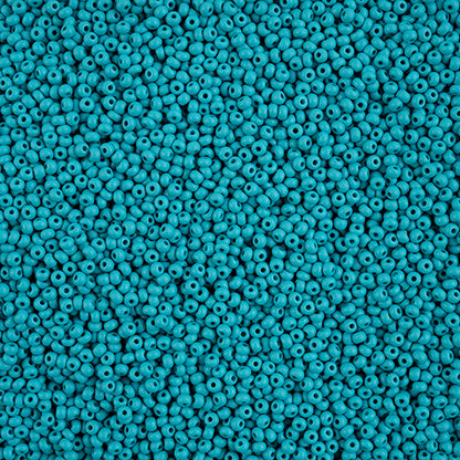 Czech Seed Bead 11/0 Vial PermaLux Dyed Chalk Teal Matt - Alberta Bead Store