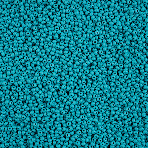 Czech Seed Bead 11/0 Vial PermaLux Dyed Chalk Teal Matt - Alberta Bead Store