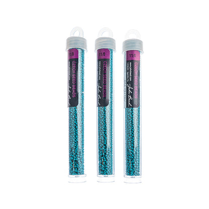 Czech Seed Bead 11/0 Vial PermaLux Dyed Chalk Teal Matt - Alberta Bead Store