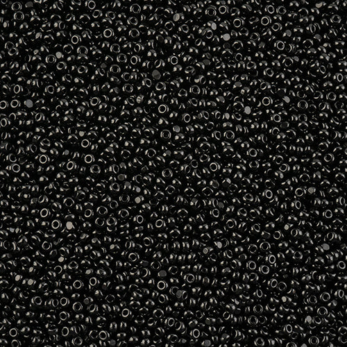 Czech 11/0 Charlotte Cut Opaque Black - Alberta Bead Store