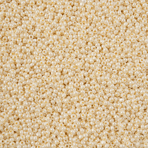 Czech 11/0 Charlotte Cut Seed Bead Opaque Pearl Eggshell