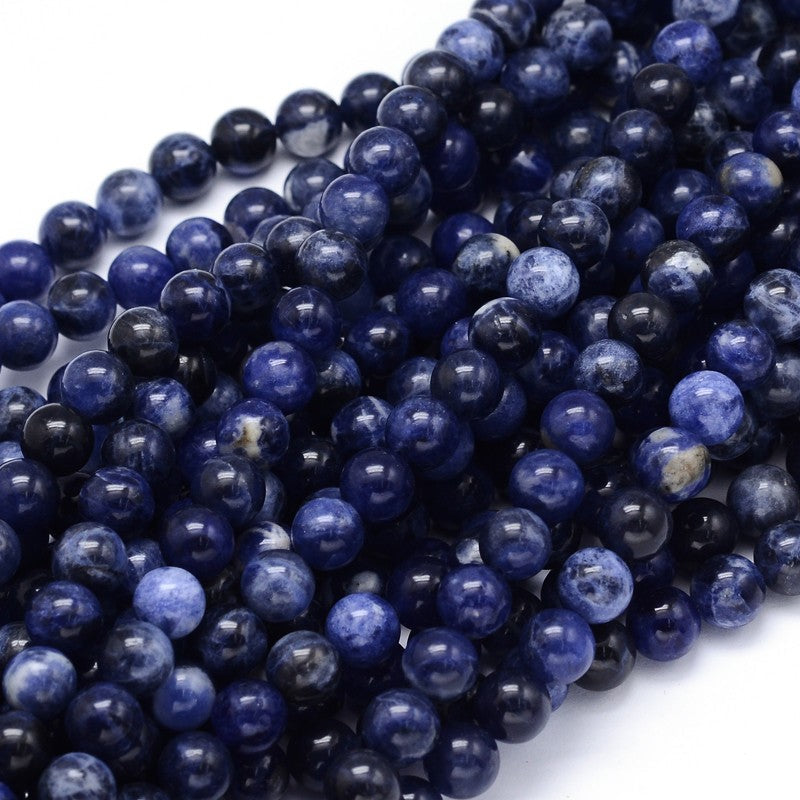 Natural Sodalite Beads - All Sizes - Premium Bead from Crystals and Sun Signs Co - Shop now at Witches Ink LTD