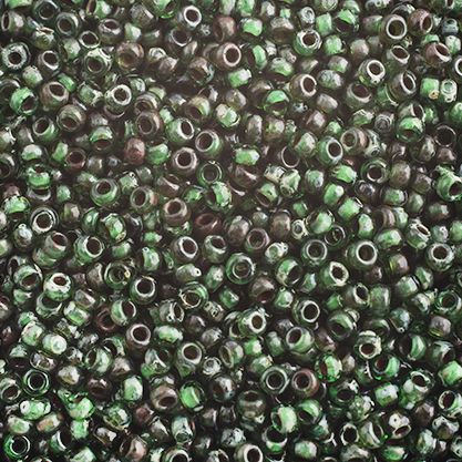 Miyuki Seed Bead 11/0 Opaque Green Picasso