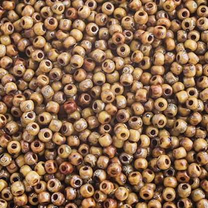 Miyuki Seed Bead 11/0 Opaque Brown Picasso