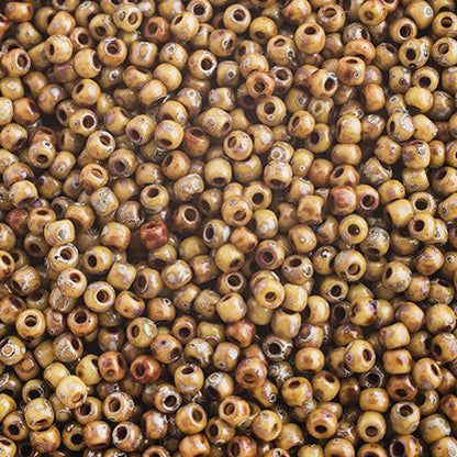 Miyuki Seed Bead 11/0 Opaque Brown Picasso