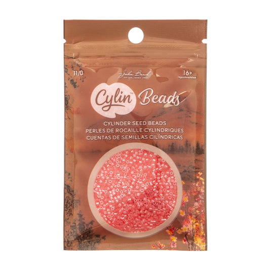 Cylin Bead 11/0 Rose-Pink AB Lined