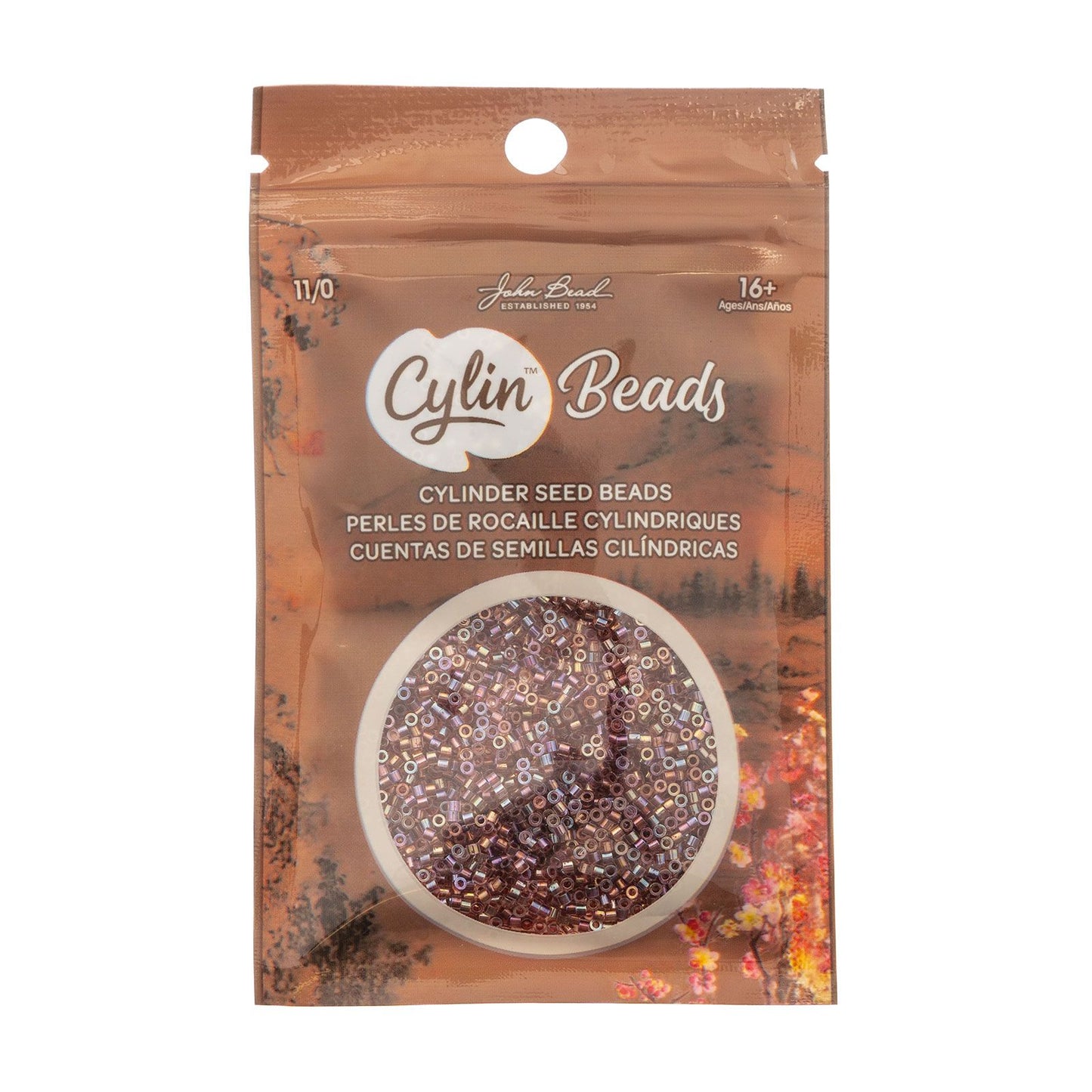 Cylin Bead 11/0 Red Gold Luster