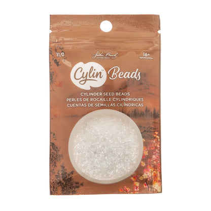 Cylin Bead 11/0 White Opal AB