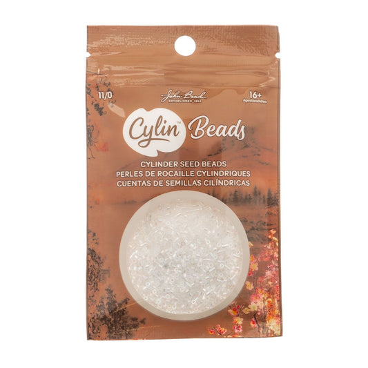 Cylin Bead 11/0 White Opal AB
