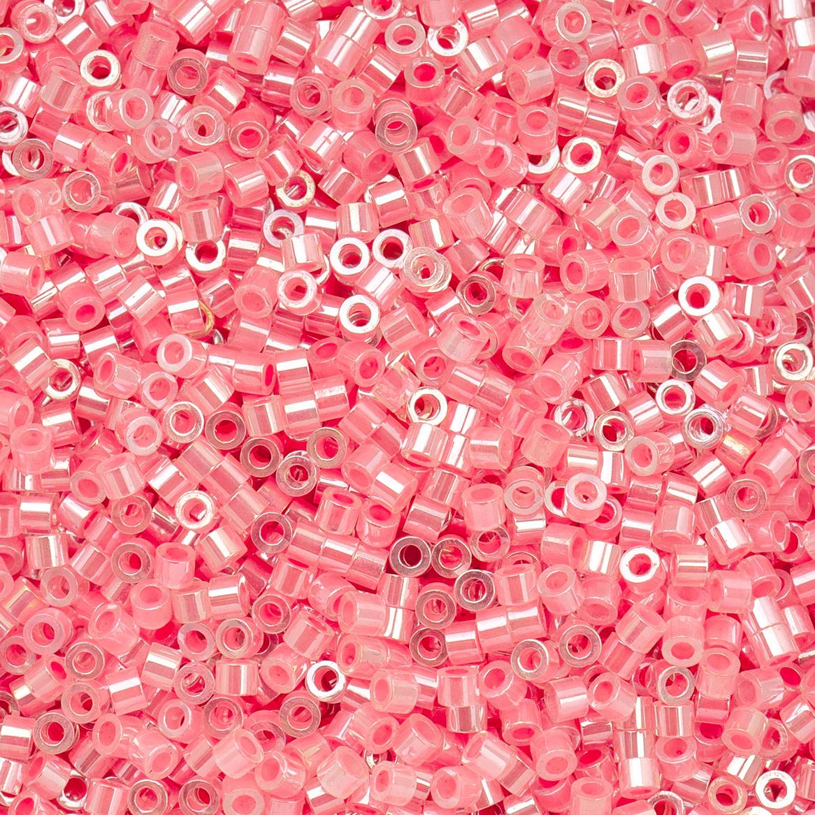 Cylin Bead 11/0 Crystal Rose Lined Ceylon