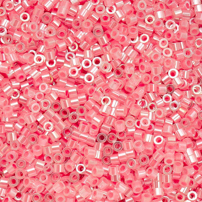 Cylin Bead 11/0 Crystal Rose Lined Ceylon