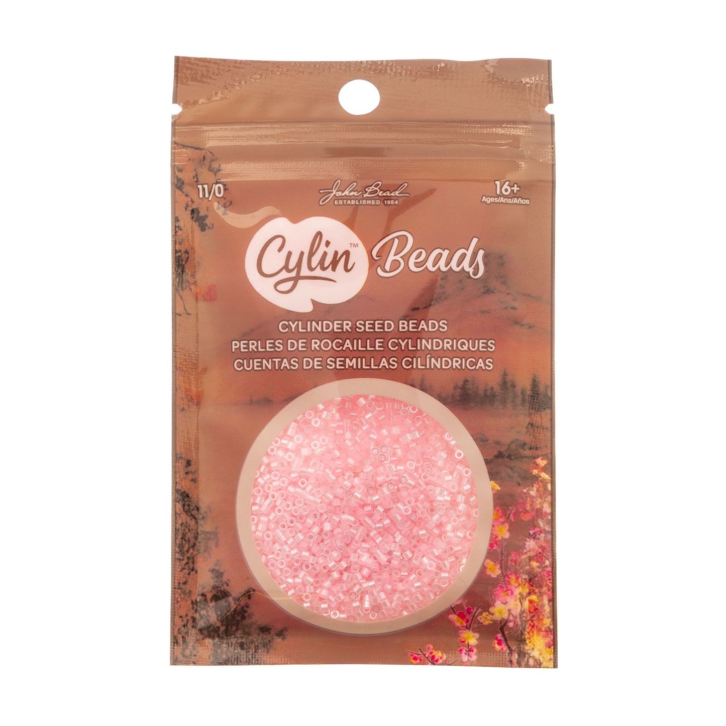 Cylin Bead 11/0 Light Crystal Pink Ceylon