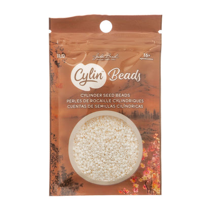 Cylin Bead 11/0 Cream Matte Glazed Luster