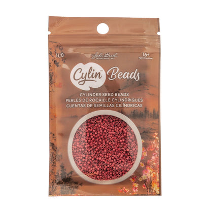 Cylin Bead 11/0 Opaque Red Matte