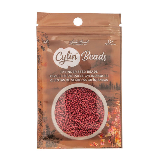 Cylin Bead 11/0 Opaque Red Matte