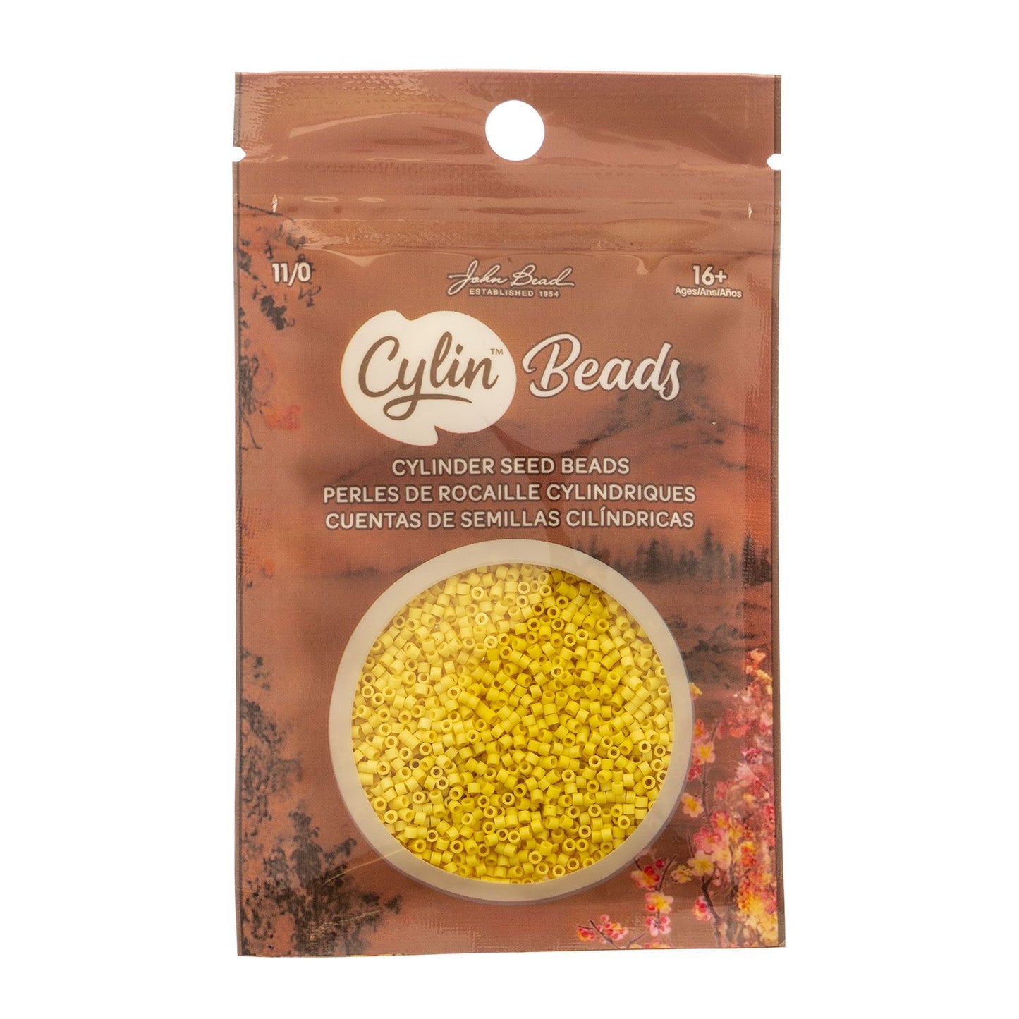 Cylin Bead 11/0 Opaque Yellow Matte