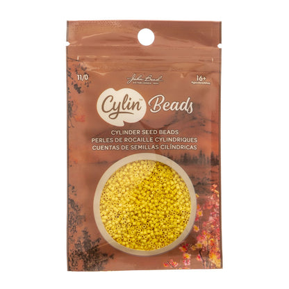Cylin Bead 11/0 Opaque Yellow Matte