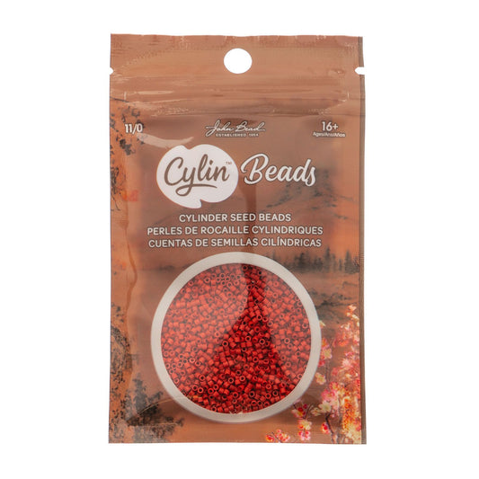 Cylin Bead 11/0 Red Matte