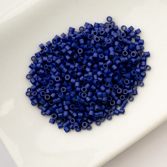 Cylin Bead 11/0 Opaque Cobalt Blue Matte - Alberta Bead Store