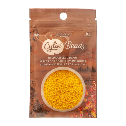 Cylin Bead 11/0 Opaque Yellow Zest
