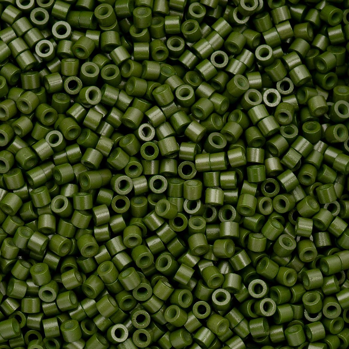 Cylin Bead 11/0 Opaque Green Avocado