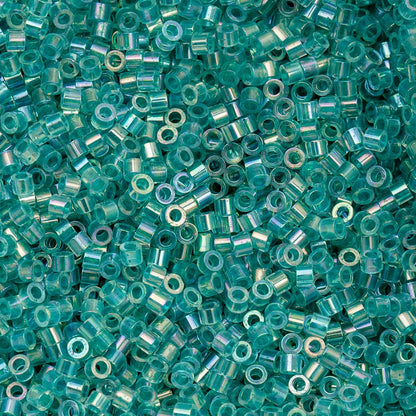 Cylin Bead 11/0 Transparent Teal Caribbean AB