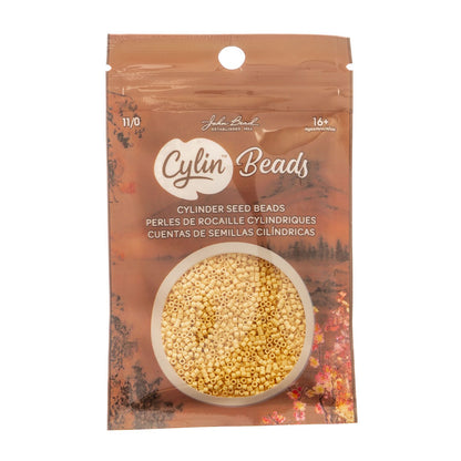 Cylin Bead 11/0 Opaque Light Topaz