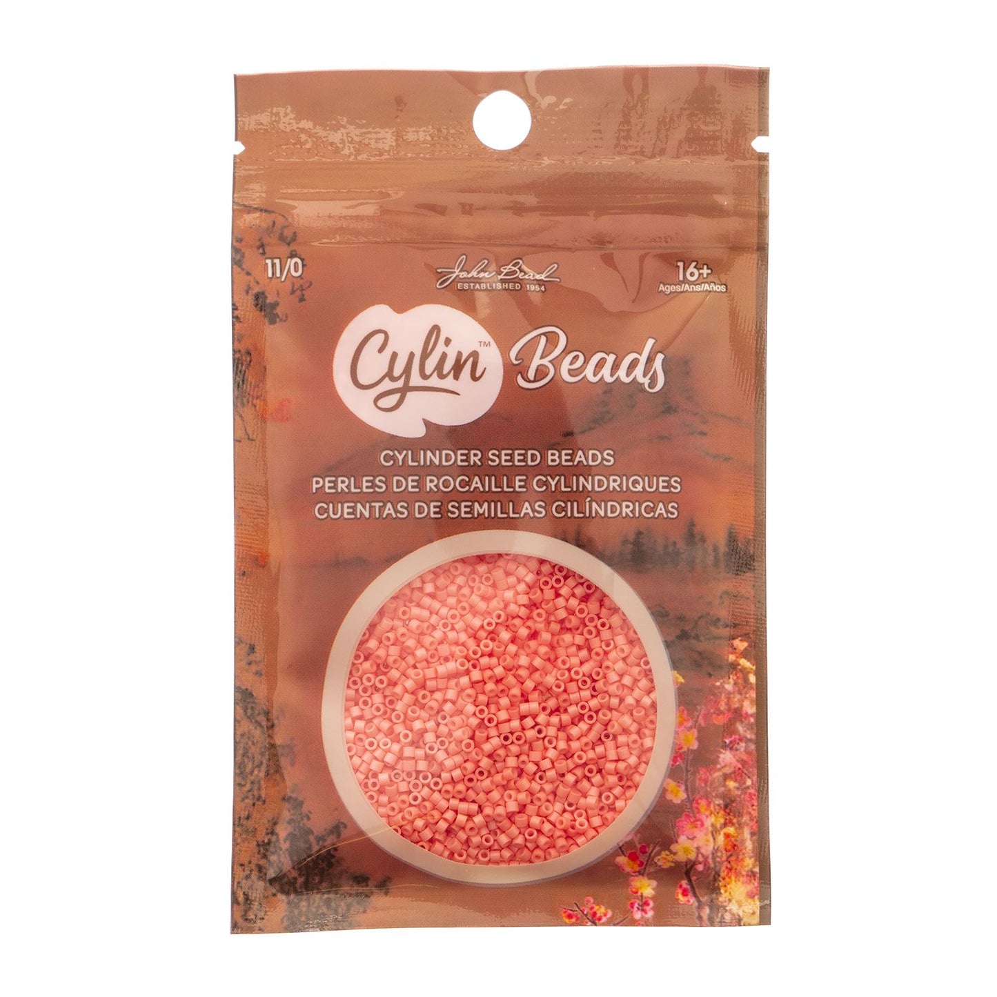 Cylin Bead 11/0 Opaque Soft Coral Pink